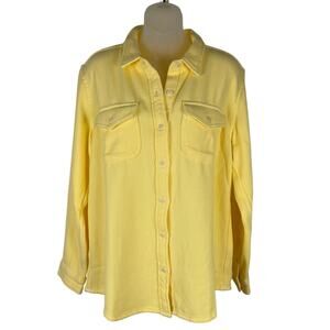 Outerknown CHROMA BLANKET SKIRT Jacket Shacket in GLO Yellow Womens M/L NWT $148